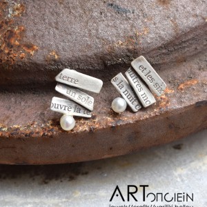 Ασημένια σκουλαρίκια με μαργαριτάρι Baudelaire Artonomous