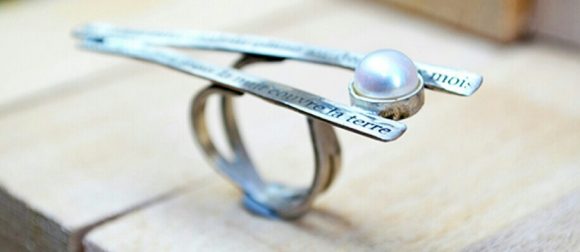 silver pearl ring artonomous