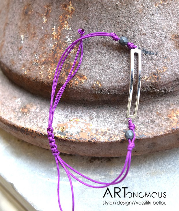 purple charm bracelet Tsaprali ARTonomous